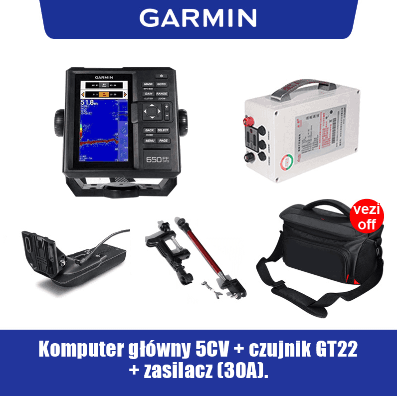 Garmin 010-01872-00 STRIKER 5CV z przetwornikiem, 5-calowym sonarem wędkarskim GPS, tradycyjnym sonarem CHIRP i sonarem skanującym ClearVu, wbudowanym oprogramowaniem do mapowania Quickdraw Contours