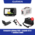 Garmin 010-01872-00 STRIKER 5CV z przetwornikiem, 5-calowym sonarem wędkarskim GPS, tradycyjnym sonarem CHIRP i sonarem skanującym ClearVu, wbudowanym oprogramowaniem do mapowania Quickdraw Contours